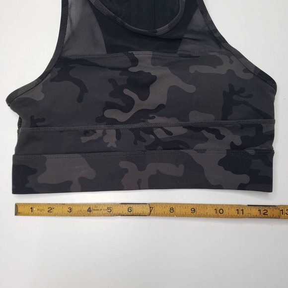 Zyia Active All Star High Neck Sports Bra S Forest Green Camo - Picture 8 of 8